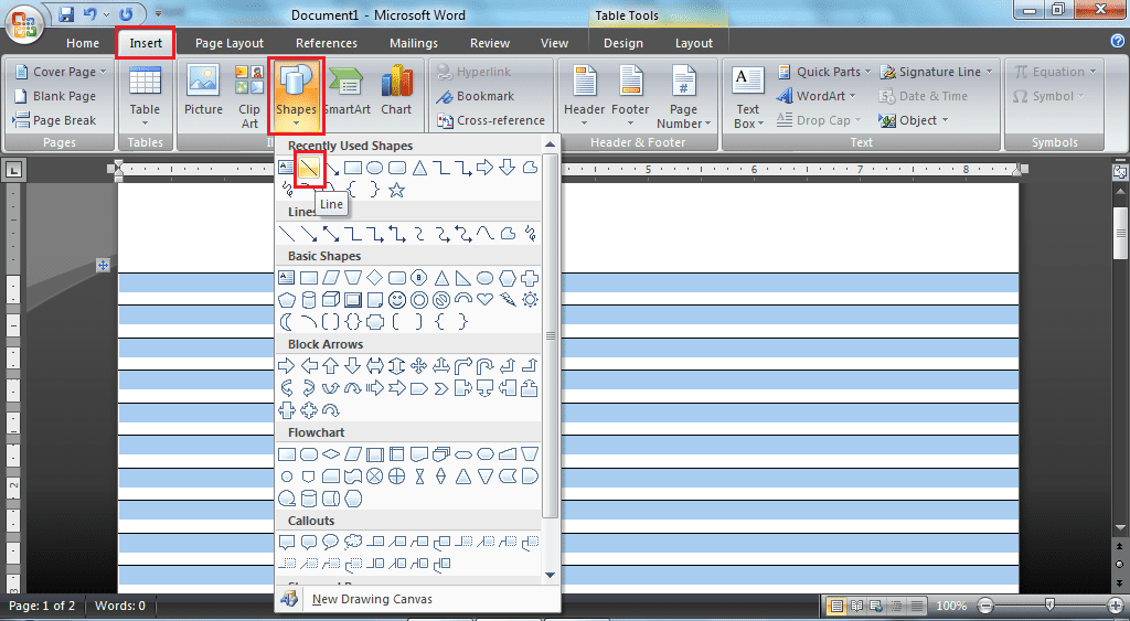 Cara Mudah Membuat Kertas Folio Bergaris di Ms.Word 5