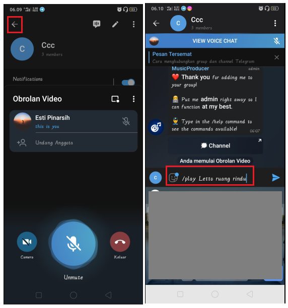 Cara Memutar Lagu di Voice Chat Group Telegram 6