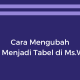 Cara Mengubah Teks Menjadi Tabel di Ms.Word